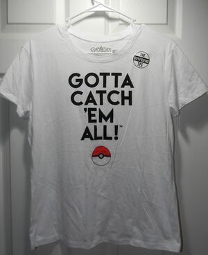 Pokemon Boyfriend Tee Juniors size M (7-9) Gotta Catch 'Em All NWOT